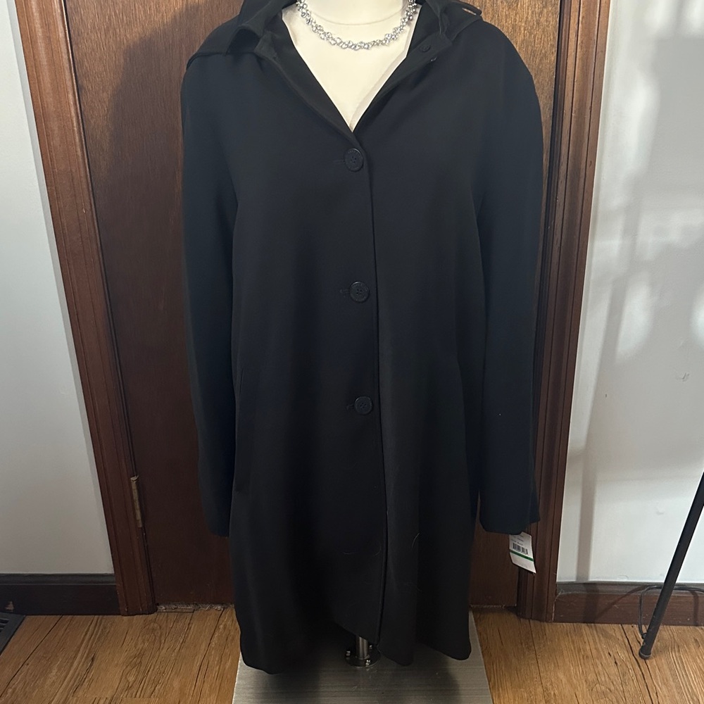 Anne Klein Black Trench Coat for Women